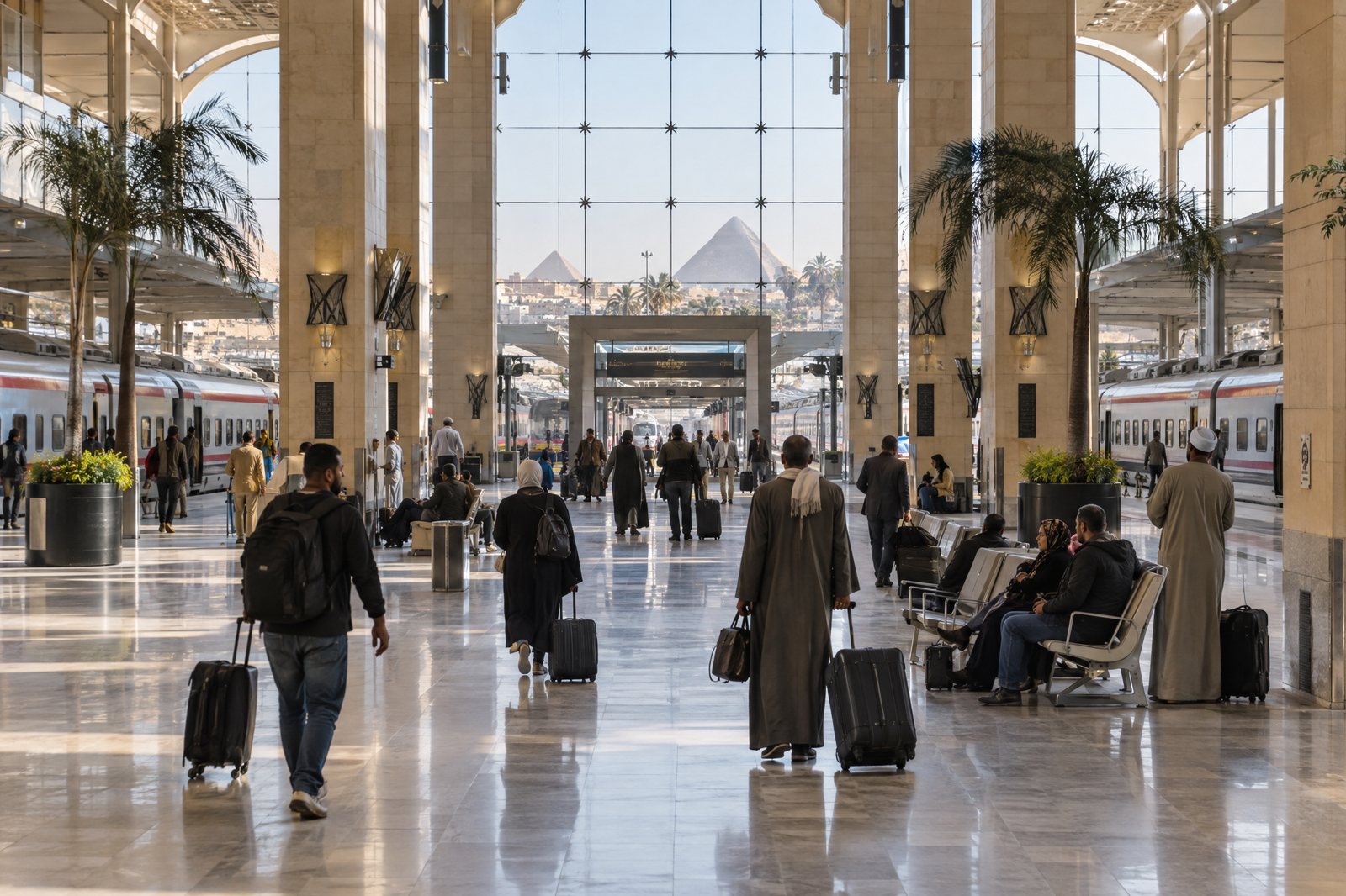 محطة قطارات حديثة في الجيزة تخدم رحلات الوجه القبلي